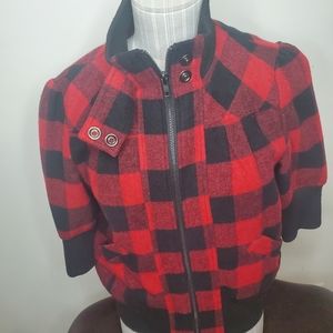 Foever21 Red and Black Plaided womans Jacket